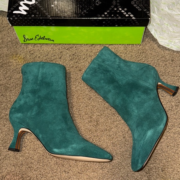 Sam Edelman Suede Heeled Boots - Picture 1 of 7
